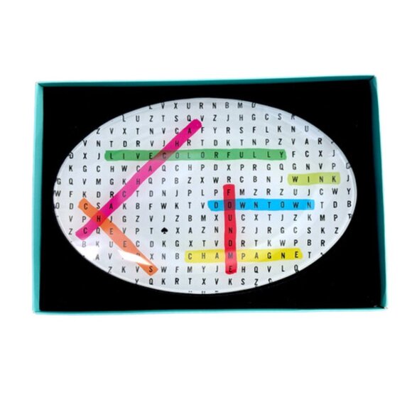 kate spade Other - Kate Spade x Lenox Crystal "Say The Word Search" Oval Dish